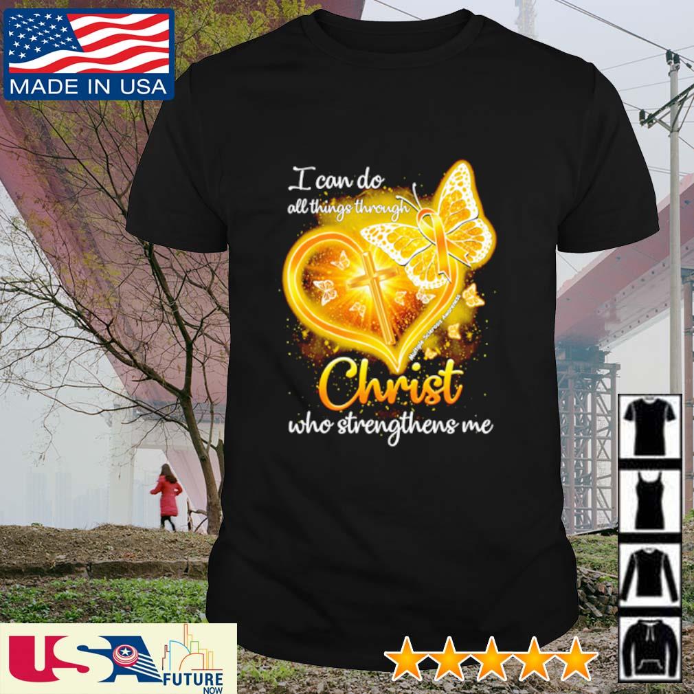 Butterfly I can do all things through Christ who strengthens me shirt