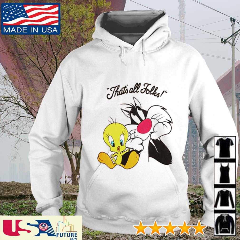 Duck and Cat that's all folks hoodie