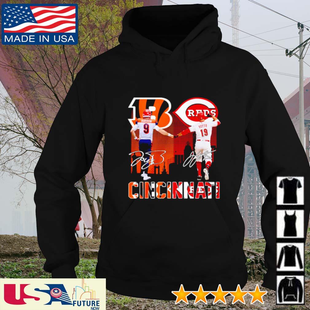 Cincinnati bengals Joe Burrow and Cincinnati Reds Joey Votto signatures  shirt, hoodie, sweater, long sleeve and tank top