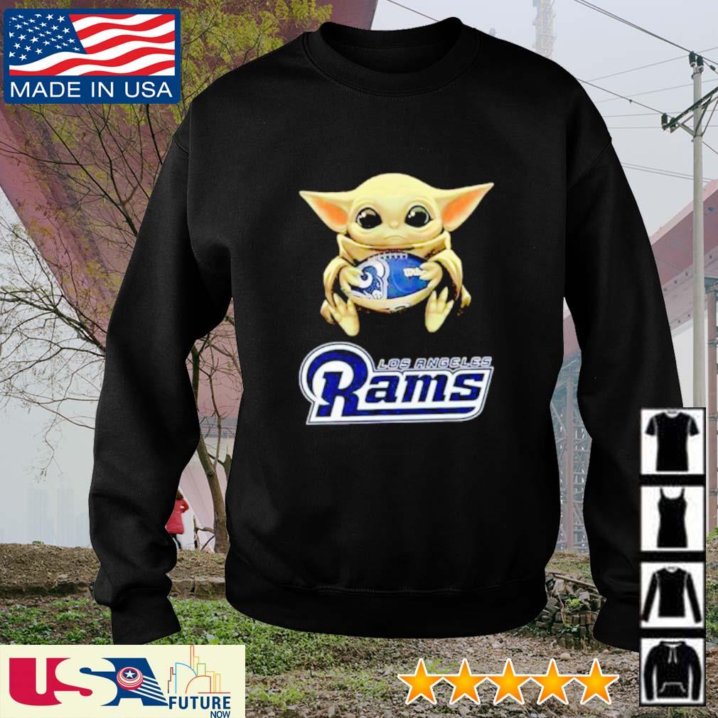 Baby Yoda hug Los Angeles Rams shirt, hoodie, sweater, ladies-tee