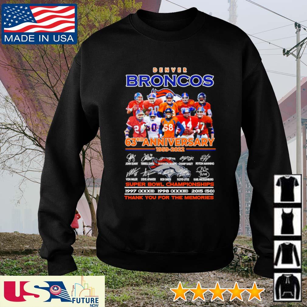 Denver Broncos 3 Time Super Bowl Champions shirt, hoodie, sweater, long  sleeve and tank top