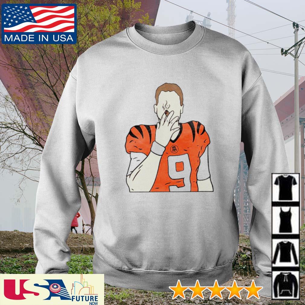 Joe Burrow Smoking Cigar Champ Hope Cincinnati Football Fan T-Shirt,  hoodie, sweater, long sleeve and tank top