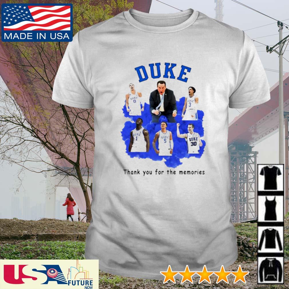 Nice duke K thank you for the memories Coach K shirt, hoodie, sweater, long  sleeve and tank top