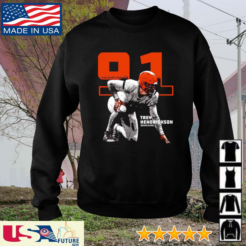 Men's Cincinnati Bengals #91 Trey Hendrickson White Pullover