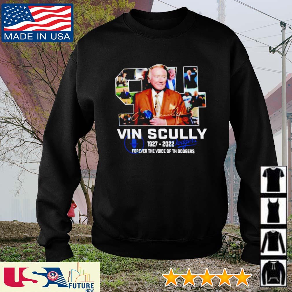 RIP Vin Scully 1927-2022 Forever The Voice Of The Dodgers Shirt t-shirt