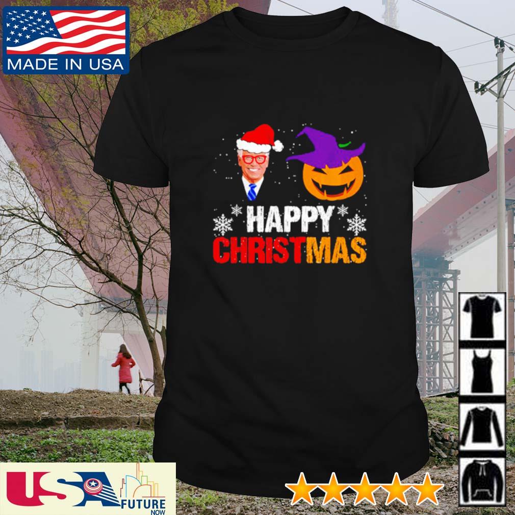 Awesome anti-Biden Happy Christmas Holiday Pumpkin shirt