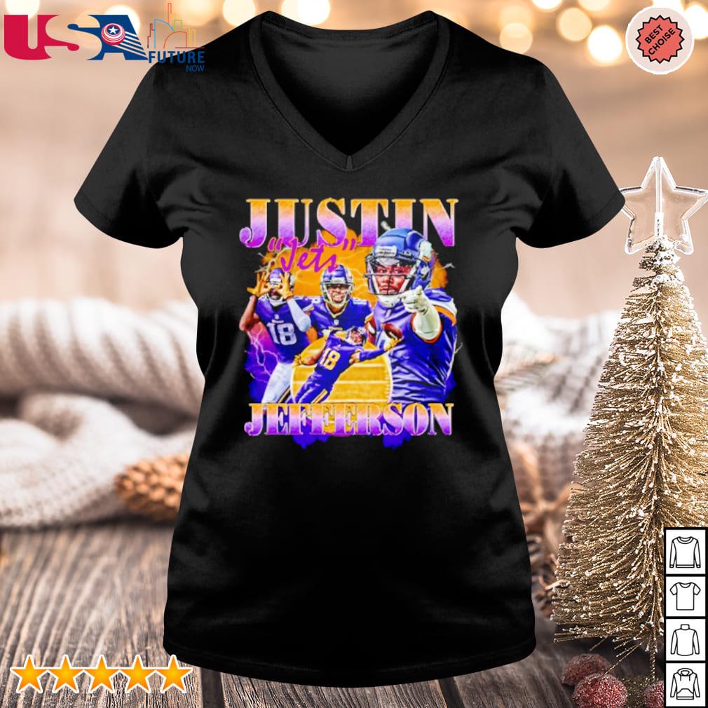 Justin Jefferson Shirt Minnesota Viking Jettas Jets SKOL Griddy NFL Vintage  Bootleg 90s Retro - Anynee