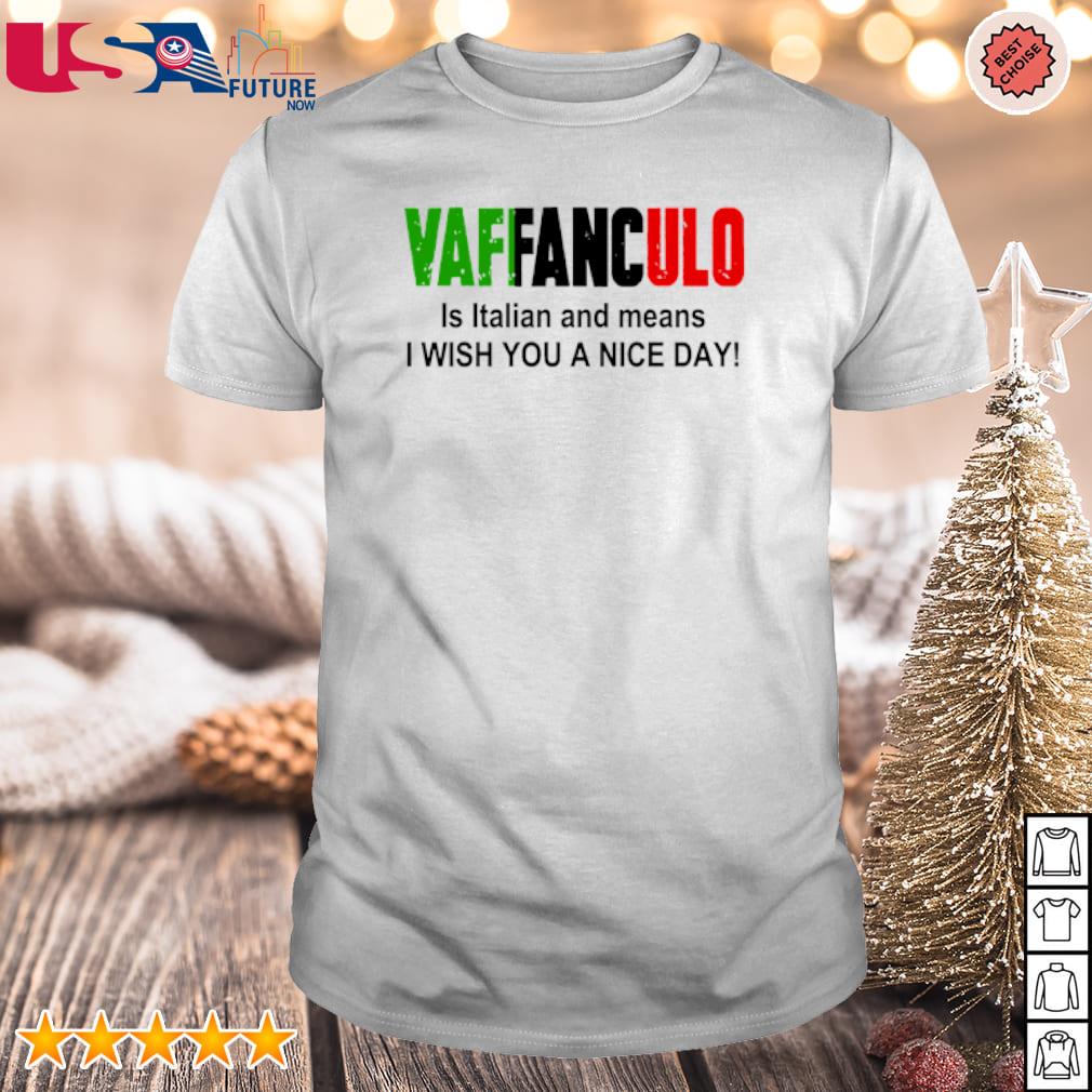 Awesome vaffanculo is Italian and means I wish you a nice day shirt