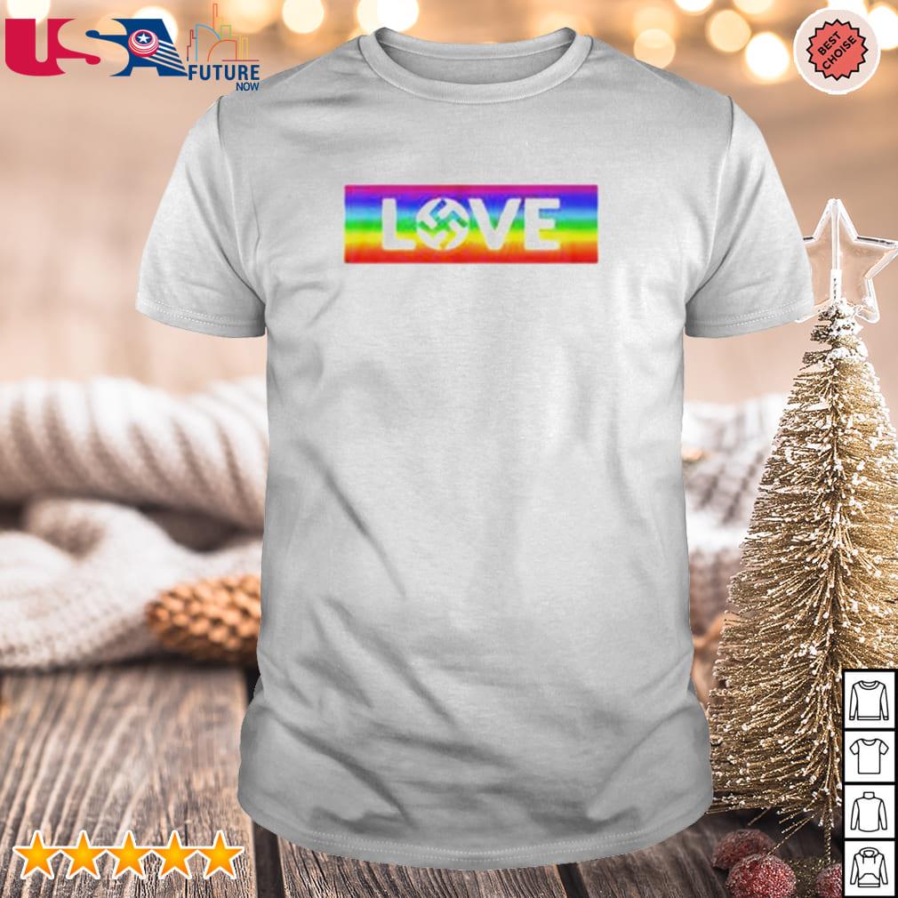 Nice kanye swastika Love LGBT shirt