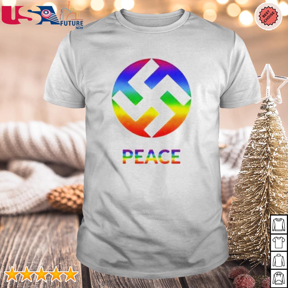 Nice kanye swastika Peace LGBT shirt
