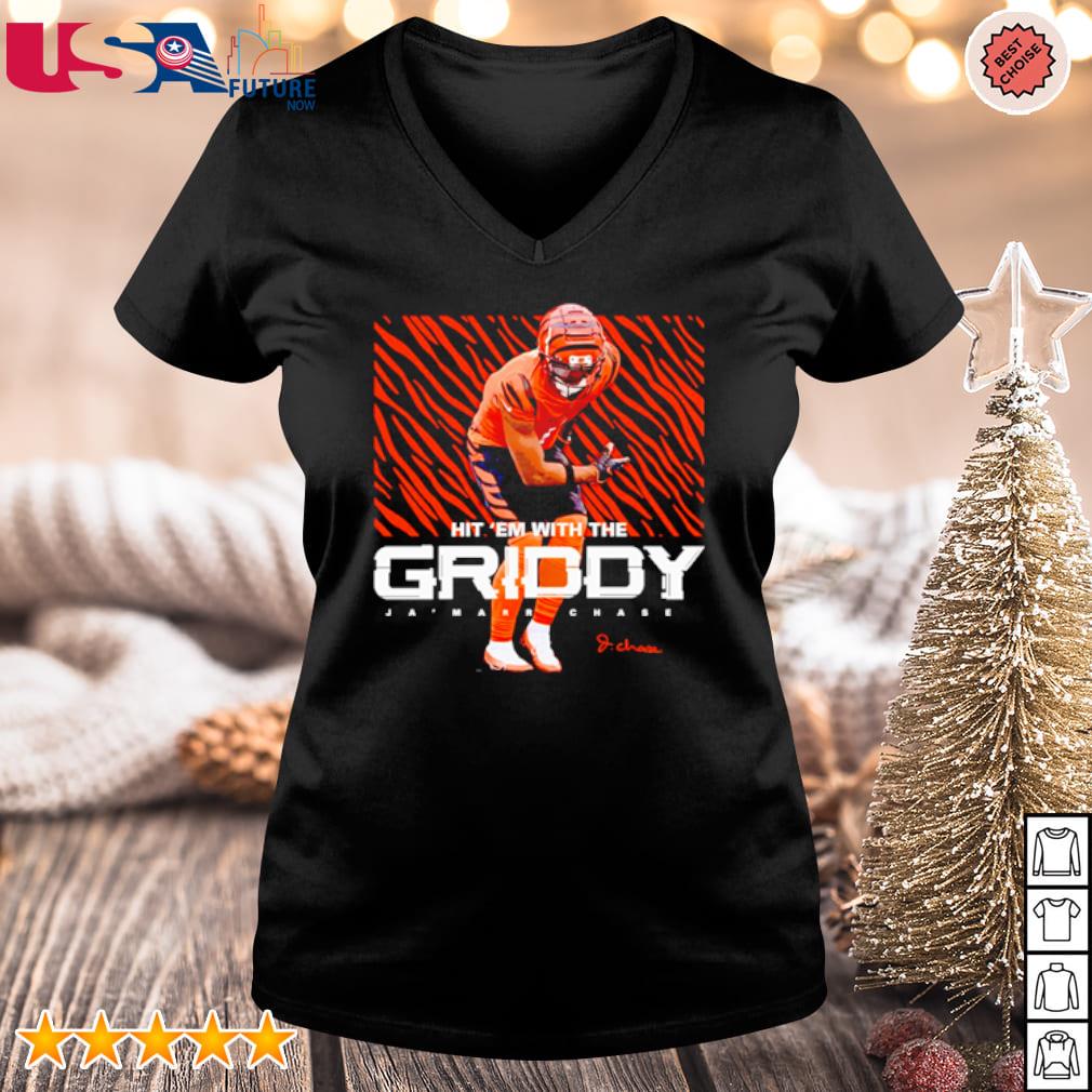 Jamarr Chase Cincinnati Bengals hit 'em with the Griddy signature shirt,  hoodie, sweater, long sleeve and tank top