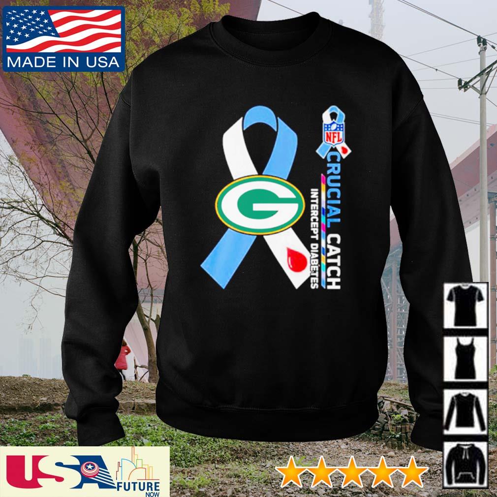 Green Bay Packers Crucial catch intercept Diabetes NFL shirt - Guineashirt  Premium ™ LLC