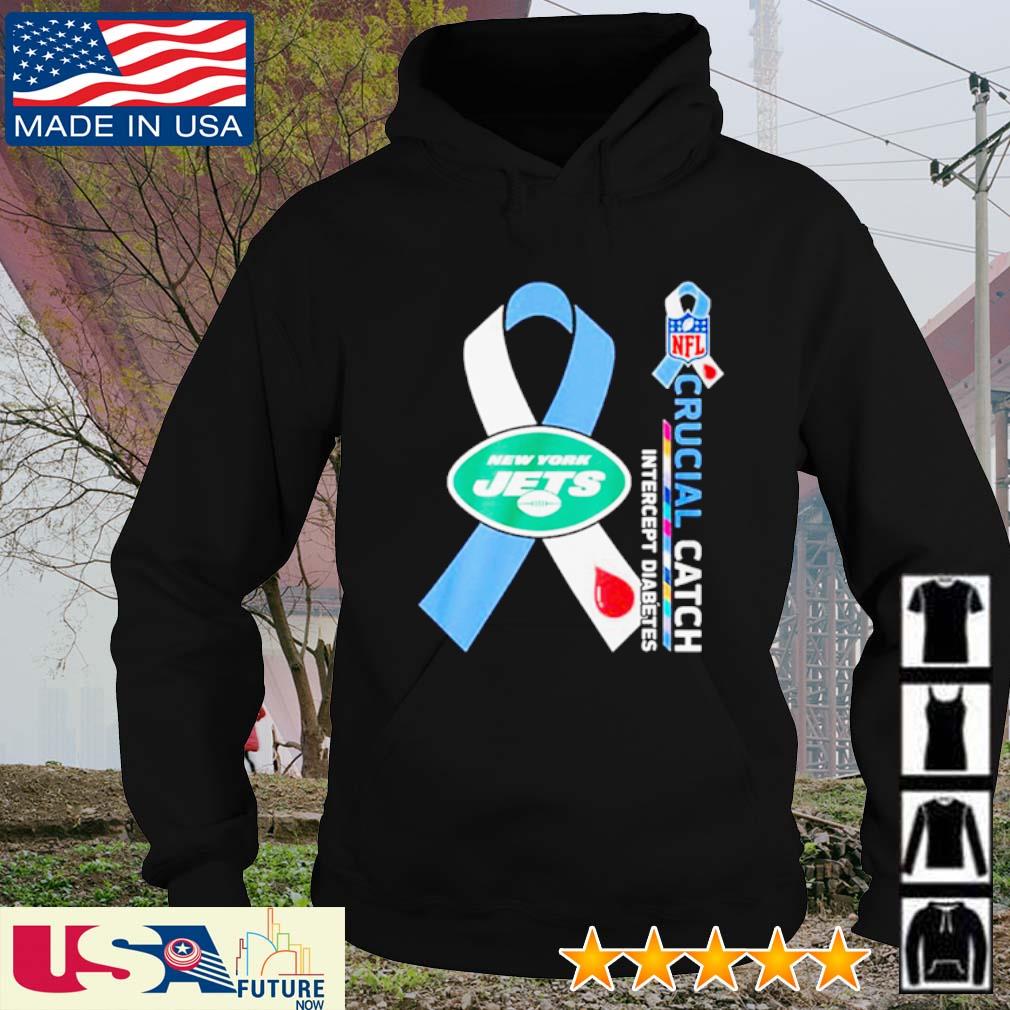 Funny new York Jets Crucial Catch Intercept Diabetes NFL logo shirt,  hoodie, sweater, long sleeve and tank top