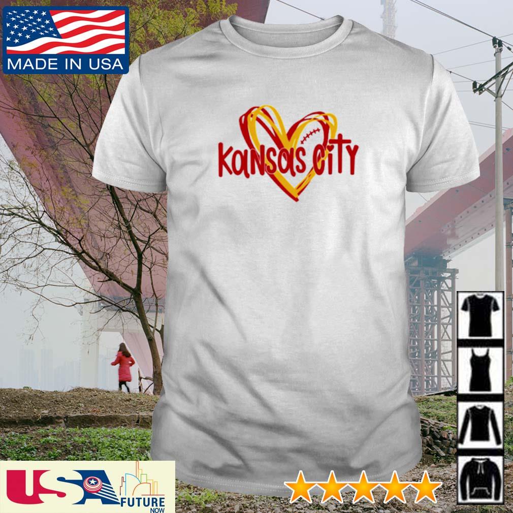 Kansas City Football, Heart Kansas City Chiefs Shirt - Ink In Action