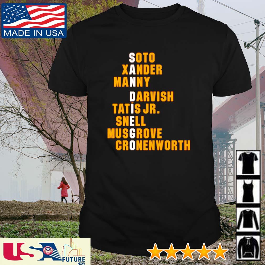 Awesome san Diego Names baseball shirt