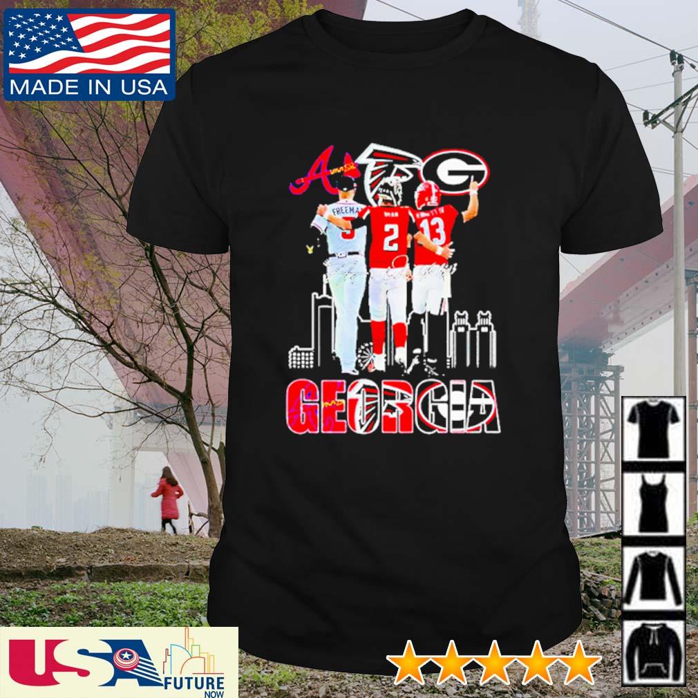 Georgia Freddie Freeman Matt Ryan And Stetson Bennett Iv Signatures 2023  Shirt - Freedomdesign