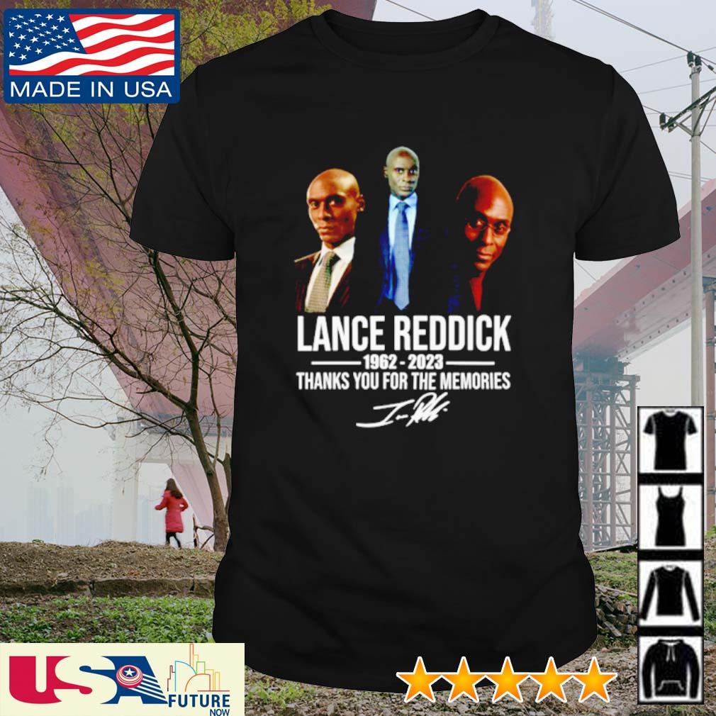 Original rip Lance Reddick 1962-2023 signature shirt
