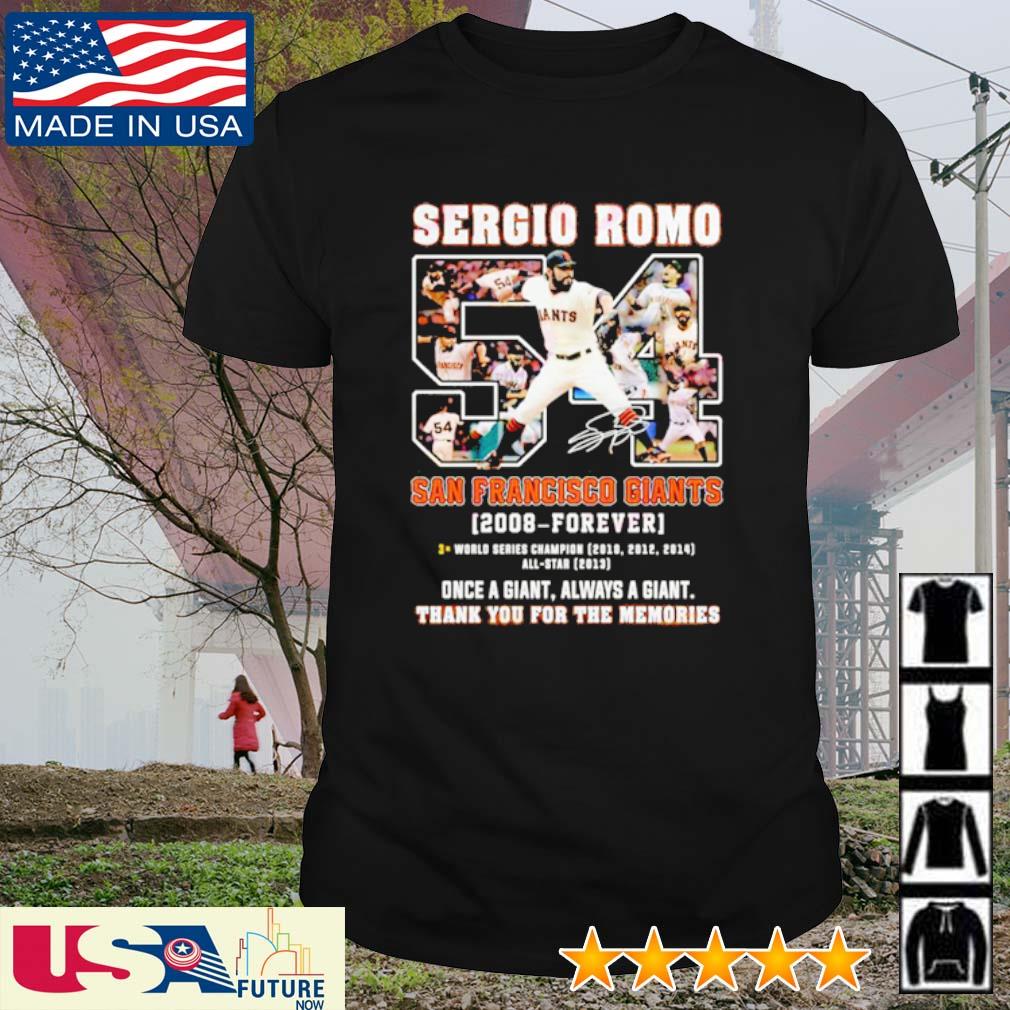 Sergio Romo San Francisco Giants 2008 – Forever thank you for the memories  t-shirt, hoodie, sweater and long sleeve
