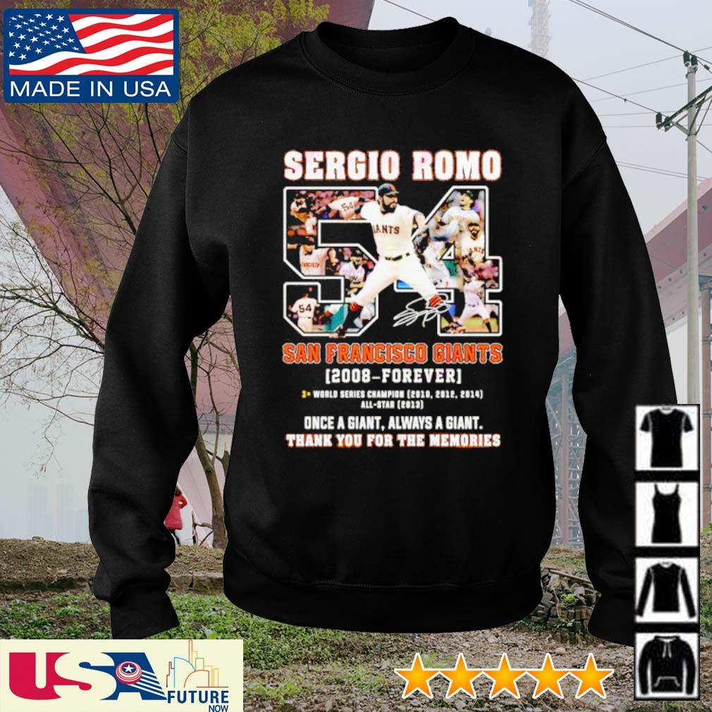 Sergio Romo San Francisco Giants 2008 – Forever Thank You For The Memories  Signature shirt, hoodie, sweater, long sleeve and tank top