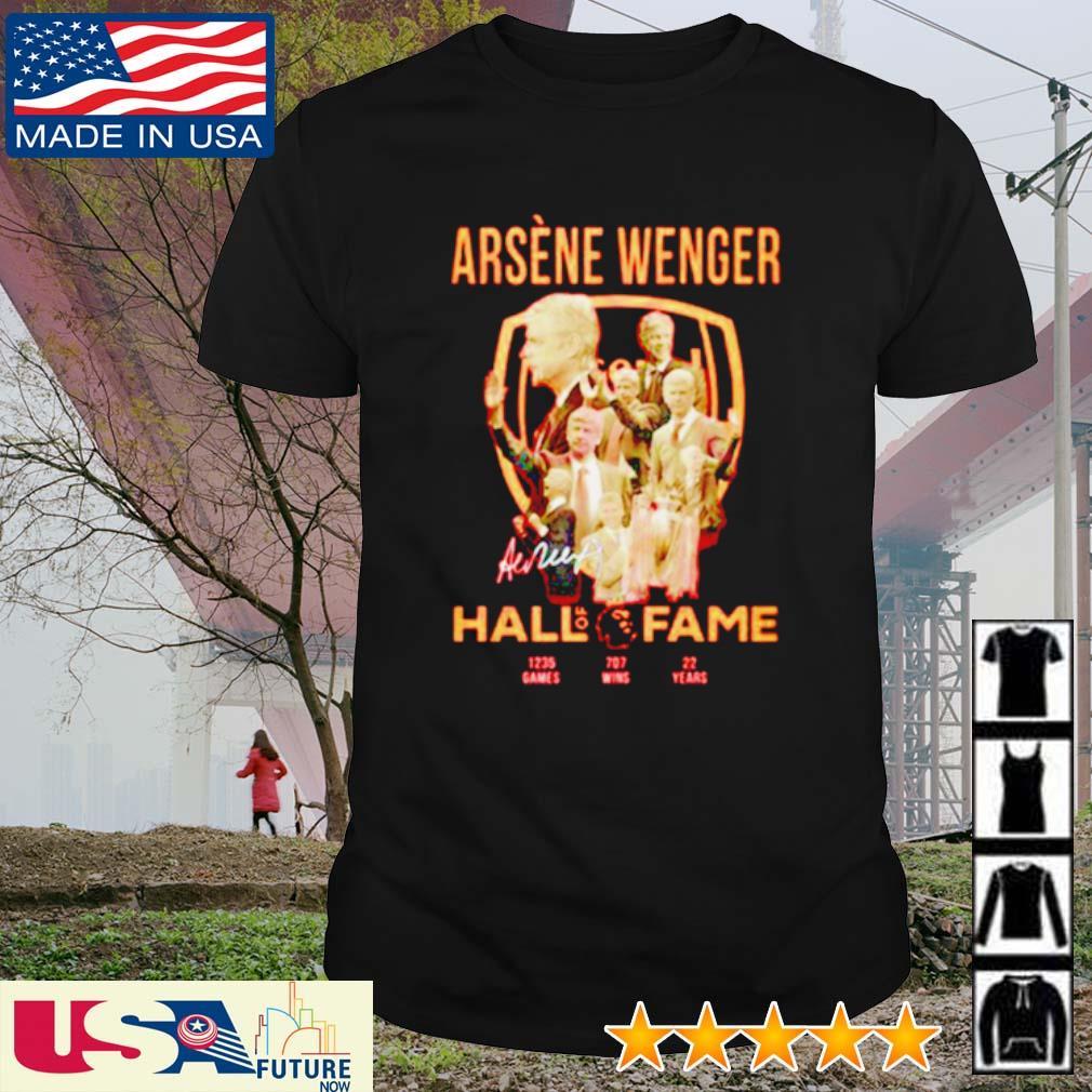 Funny arsene Wenger hall of fame signautre shirt