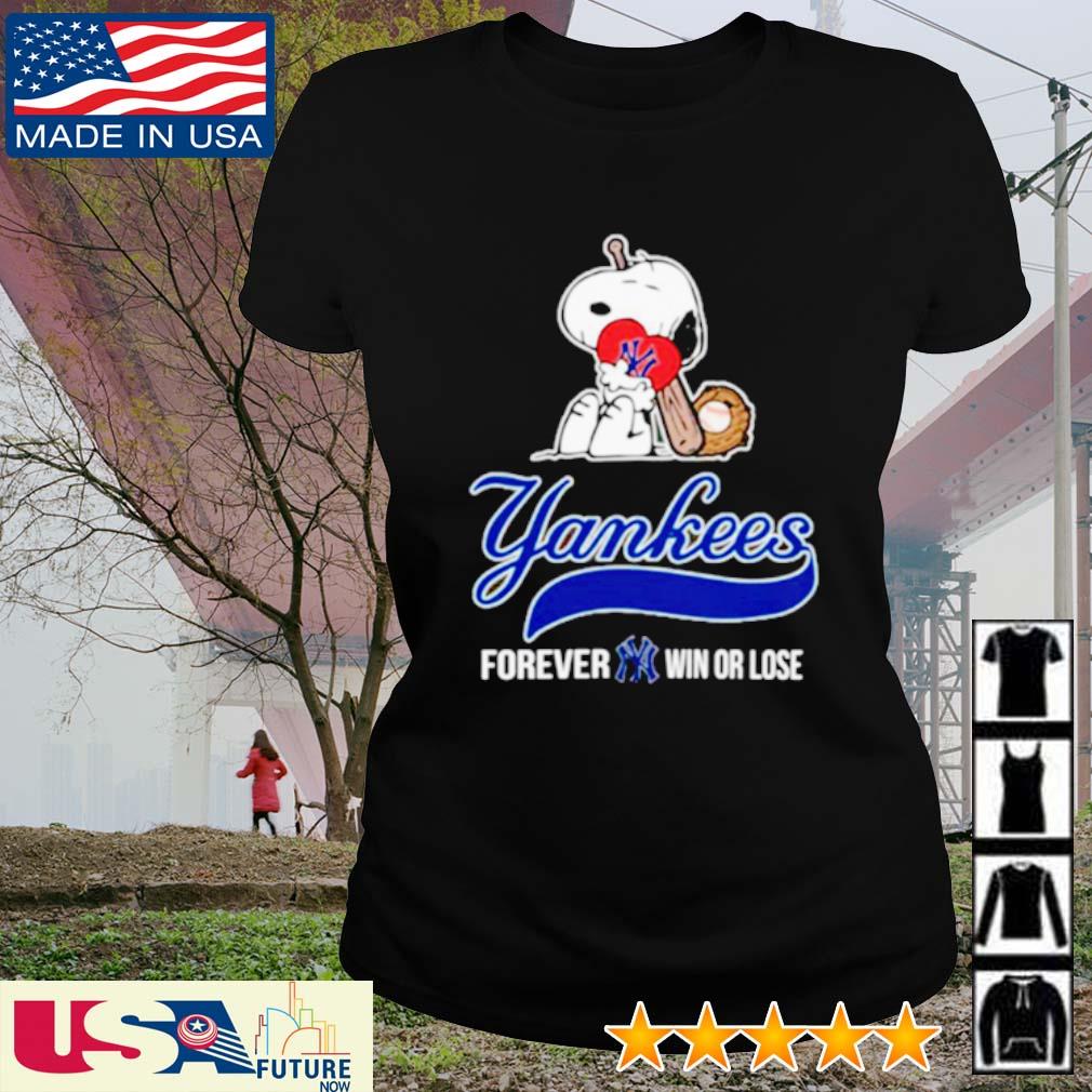 MLB The Peanuts Movie Snoopy Forever Win Or Lose Baseball New York Yankees  Shirt