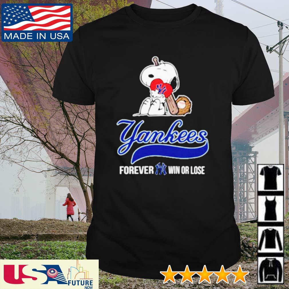 MLB The Peanuts Movie Snoopy Forever Win Or Lose Baseball New York Yankees  Shirt