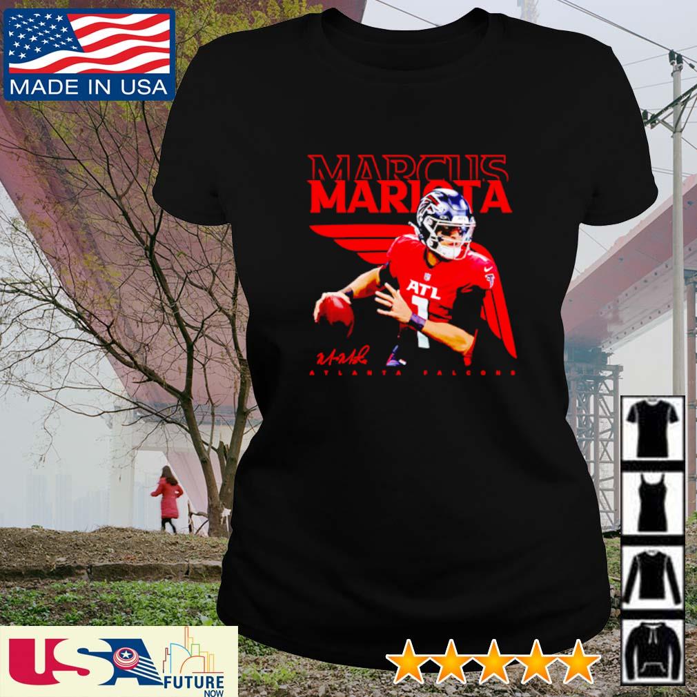 Marcus Mariota Atlanta Falcons Football player signature shirt, hoodie,  sweater, long sleeve and tank top