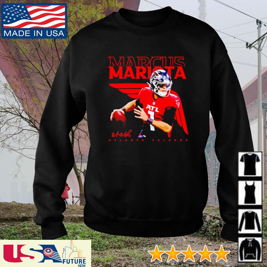 Marcus Mariota Atlanta Falcons Football player signature shirt, hoodie,  sweater, long sleeve and tank top