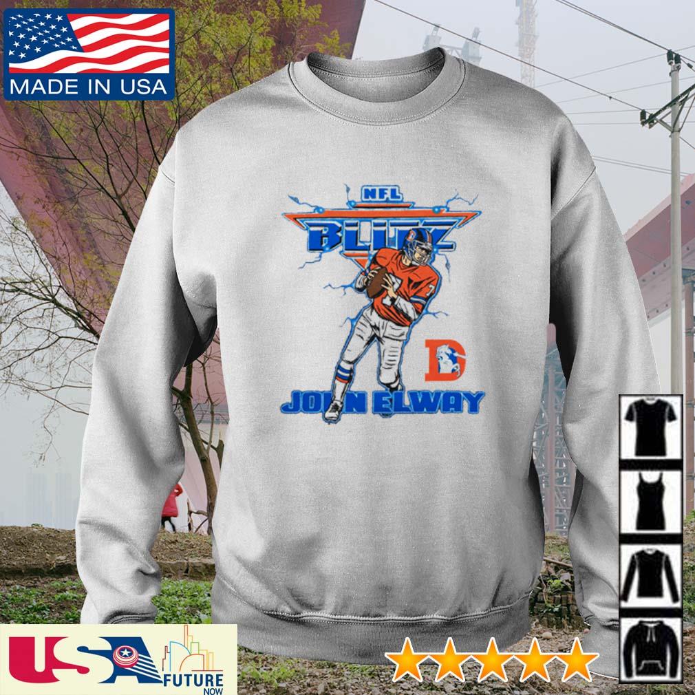 NFL Blitz Denver Broncos John Elway T-shirt, hoodie, sweater, long