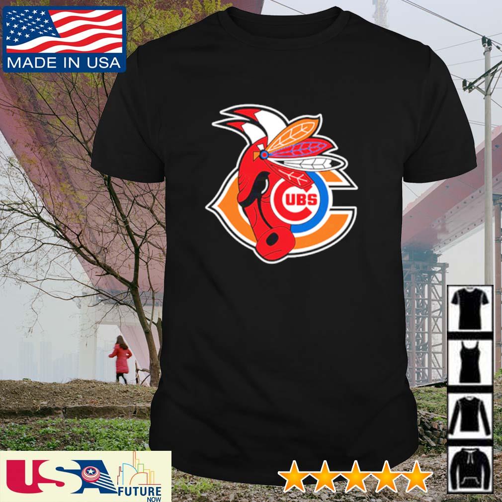 Chicago Cubs bulls bears blackhawks mash up logo T Shirt, hoodie, sweater,  long sleeve and tank top