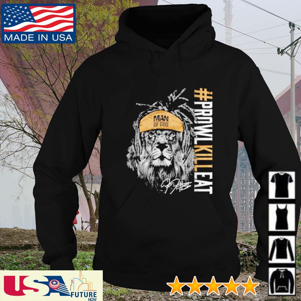 DeMario davis lion prowl kill eat vertical signature shirt, hoodie,  sweater, long sleeve and tank top