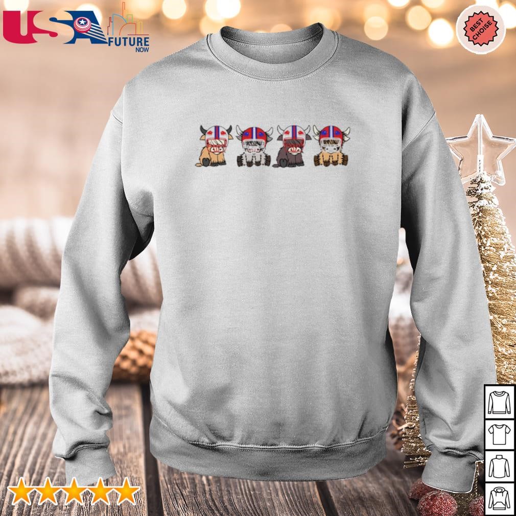 Buffalo Highland Cow Football Christmas sweater