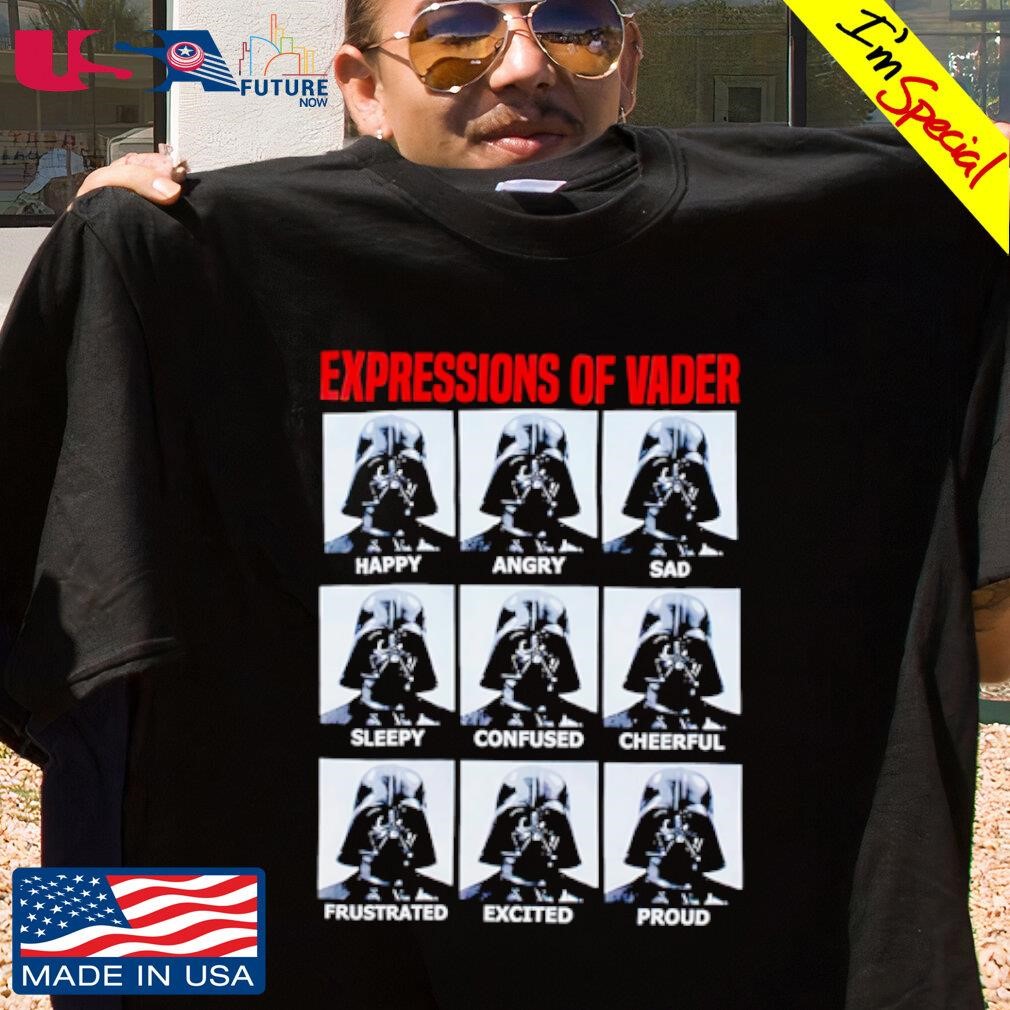 Star Wars expressions of vader black t-shirt